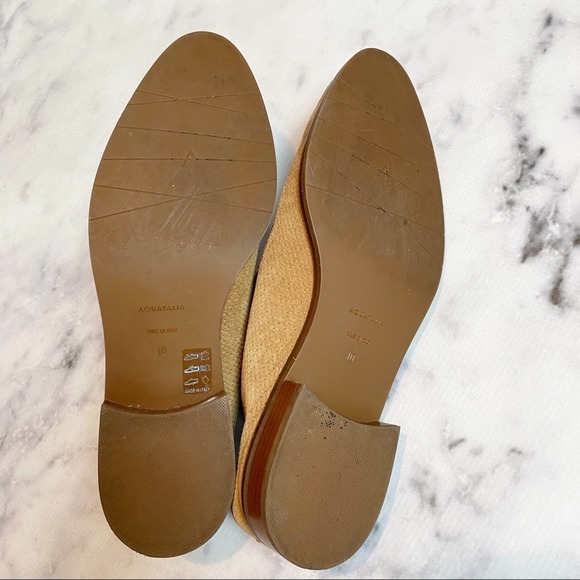 Aquatalia Fife Cognac Tan Suede Mules Size 10 - Picture 7 of 8